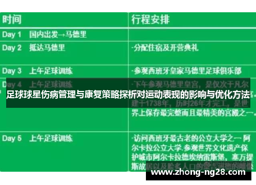 足球球星伤病管理与康复策略探析对运动表现的影响与优化方法